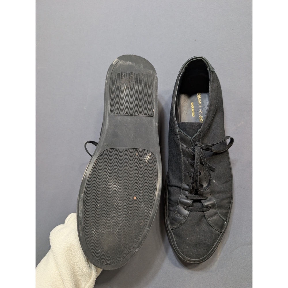 Common Projects Achilles Low Canvas Sneaker Black Men's Sz 43